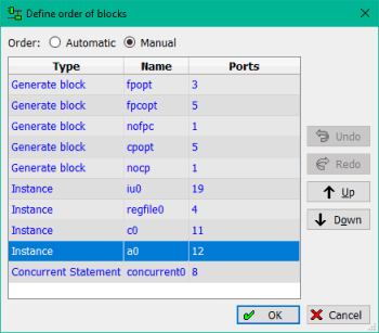 Concurrent statements ordering