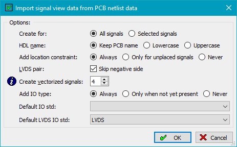 Signal view import dialog