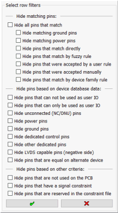 Row filter